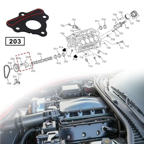 Image of LokoCar Camshaft Retainer Plate Gasket Compatible with LS Series Engines Bolt Kit ARP 134-1003 Gen III IV V Fits for GM LS1 LS2 LS3 4.8 5.3L 6.0L 6.2L Vortec Corvette Cam