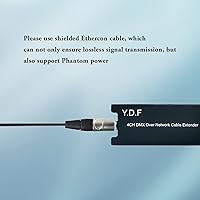 Vista 5 de Y.D.F Receptor de red múltiple XLR Snake de 4 canales de 3 pines a un solo cable Ethercon Extensor de caja de serpiente para iluminación