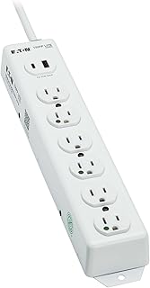 Tripp Lite Eaton Medical Hospital Power Strip with 2 USB Charging Ports, 6 Outlets + 15ft Cord, UL 1363 Certified Power Strip, Wall & Under-Desk Mount, Lifetime Manufacturer's Warranty (PS-615-HGUSB)