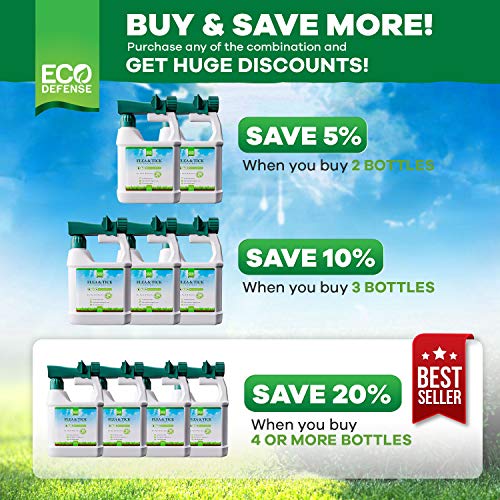 Eco Defense Flea, Tick, and Mosquito Spray for Yard and Perimeter - Safe Around Kids, Pets, Plants - Outdoor Barrier Control & Repellent - Ready-to-Spray Covers Up to 5,000 sq ft - Thumbnail 4