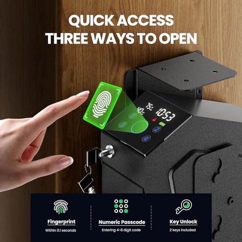 KornerBatl Quick Access Biometric Bedside Gun Safe for handgun Review