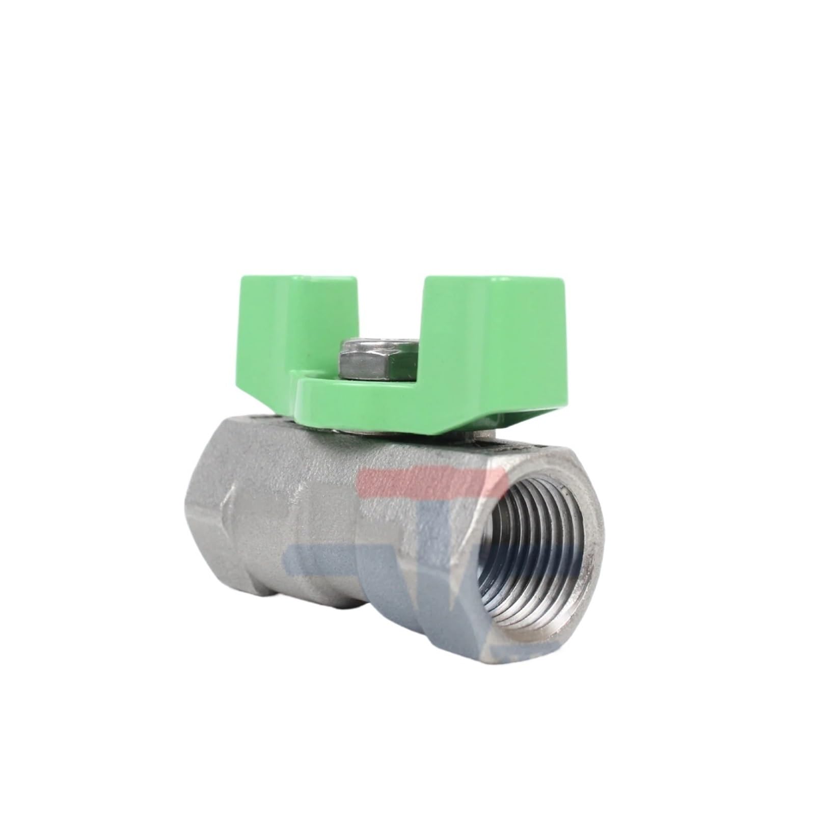 BFSYDLUJ Stainless Steel 316 Two-way on/off Valve Ball Valve Butterfly Handle Threaded(DN20 6 points)