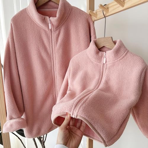 Girl Casual Fuzzy Winter Coats Long Sleeve Stand Collar Jacket Plain Trendy Keep Warm Jackets 2025 Solid Sherpa Coat4