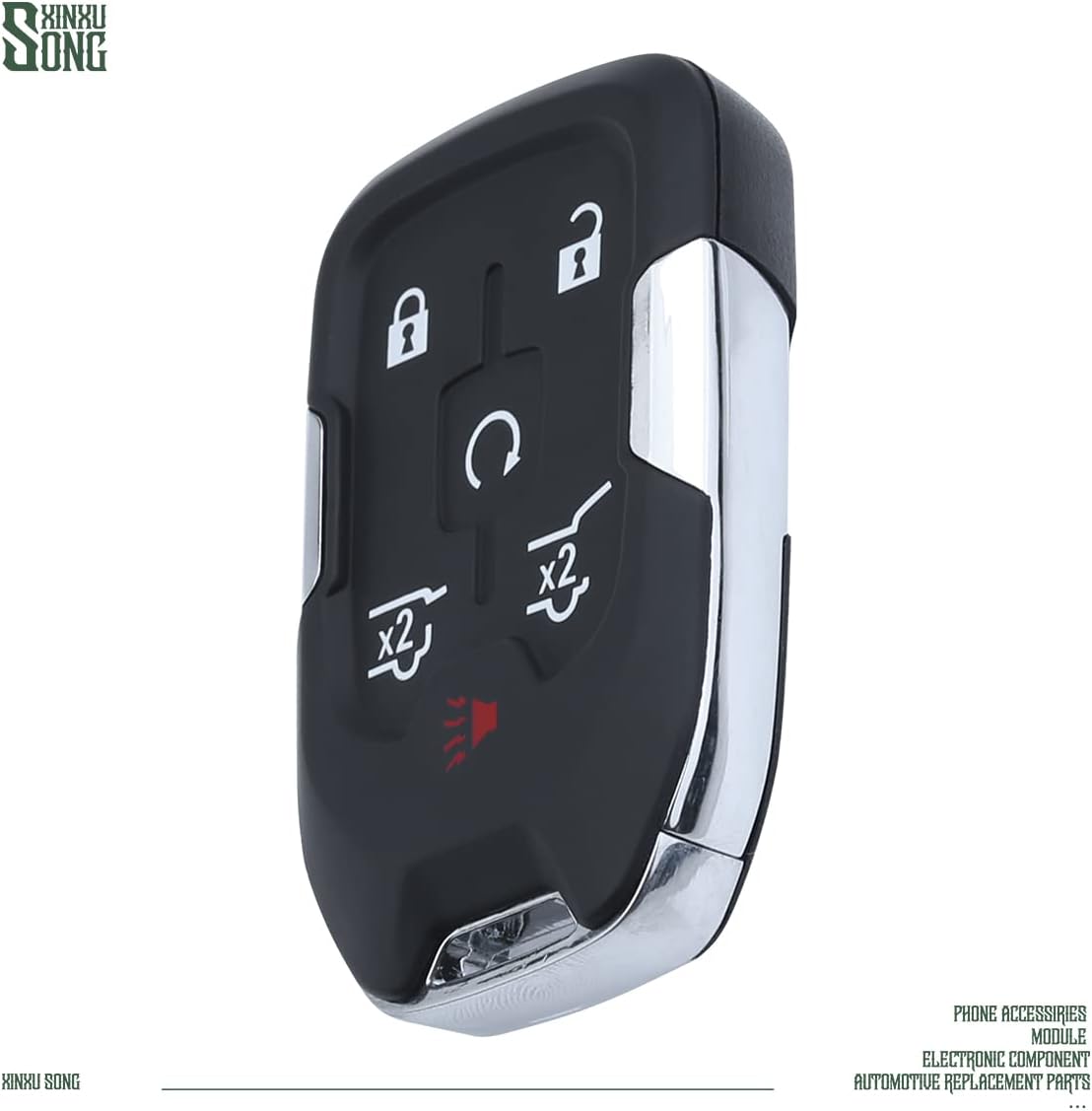 1Pcs Car Key Fob Keyless Control Entry Remote HYQ1AA 6 Button Vehicles Replacement Compatible with Suburban Tahoe Yukon XL 13580802