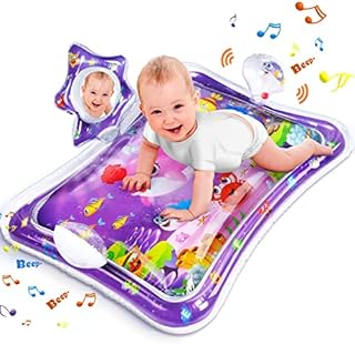 HahaGift Mirro Tummy Time Water Mat,Sensory Toys for Babies 0-3-6-12 Months,Baby Stuff for Newborn Baby Toys 0-6-12 Months Girls Gifts,Baby Sensory Play Water Mat Crawling Development Activity Toys