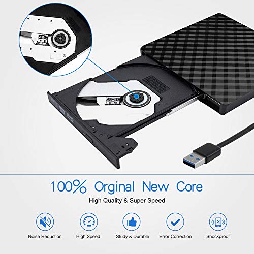 image for External CD Drive, USB 3.0 Slim External CD DVD ROM Drive Writer Reade