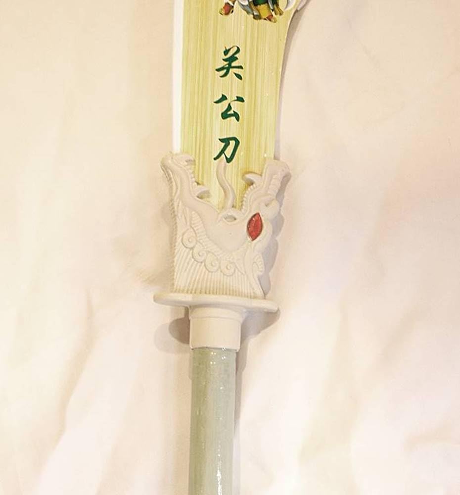 【 美品 】高さ35.5㎝ 木製 木彫り 青龍偃月刀を持つ「関羽」立像 美品 】高さ35.5㎝ 木製 木彫り 青龍偃月刀を持つ「関羽」立像