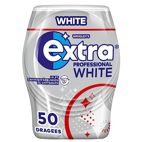 Extra Professional White, Zuckerfreier Kaugummi, Dosis mit 50 Dragees, Voor frischen Atem