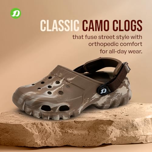 Image of DOCTOR EXTRA SOFT Men's Classic Camo Casual Sports Clogs /Sandals with Adjustable Back Strap for Adult| Comfortable & Lightweight| Stylish & Anti-Skid| Waterproof & Everyday Use Mules Gents Boys D-550