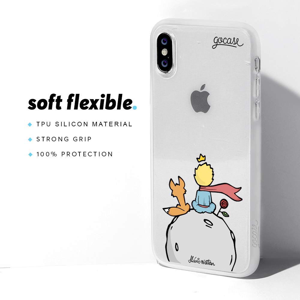 Gocase Custodia a Farfalla Compatibile con iPhone 7 Plus, Trasparente con Stampa, in Silicone Trasparente TPU, AntiGraffio, Motivo: Farfalla