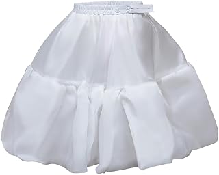 [MOOKISOO] 30cm/36cm ソフト パニエ 子供ドレス用 サイズ調整可能 2層構造 ワイヤー無 柔らか ペチコート キッズ ピアノ発表会 フォーマル ドレス用 コスプレ ハロウィン コスチューム 白