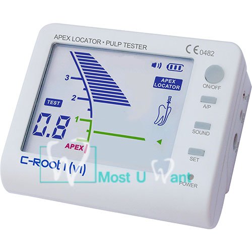 Coxo C-root VI device displaying Apex Locator mode