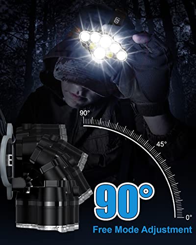Rechargeable-Headlamp-8-LED-18000-High-Lumen-Bright-Headlamp-with-Red-Light-IPX4-Waterproof-USB-Headlight-Head-Lamp-8-Modes-for-Outdoor-Running-Hunting-Hiking-Camping-Gear