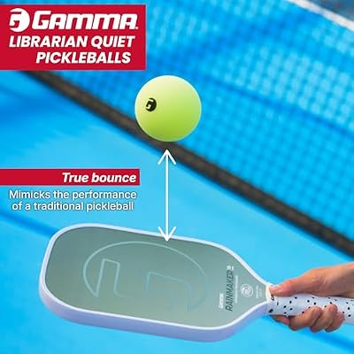Gamma Librarian Foam Quiet Pickleball Balls Low-Noise Practice Balls with True Bounce on Any Surface Foam Pickleballs Available in 48 Box, 3 Pack, or 6 Pack