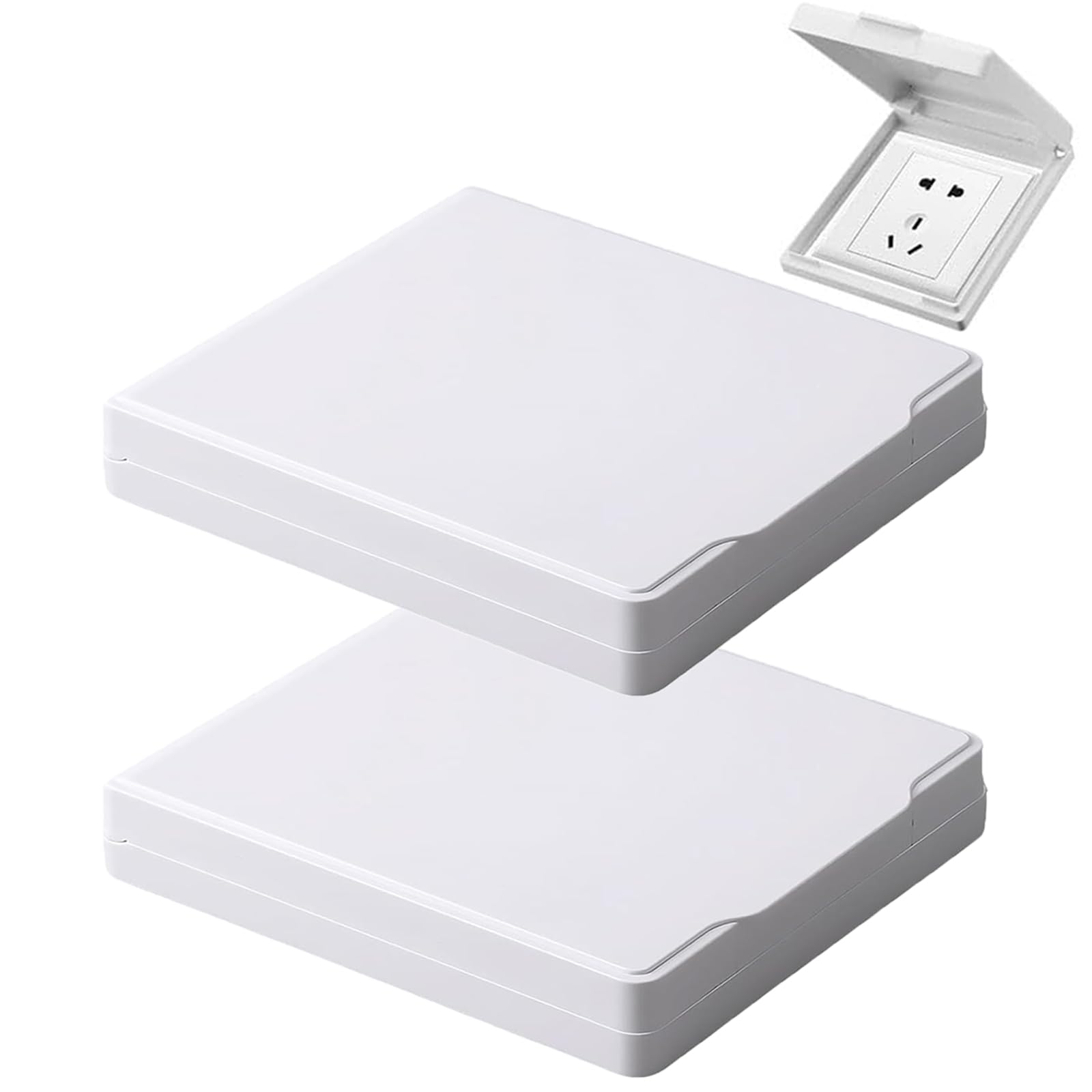 2 PCS Light Switch Guard Set, Light Switch Covers Set, Switch Covers for Sockets UK, Socket Protector Child Proof Single Plug Cover Boxprevents Accidental Switch Flips by Children Home Safety
