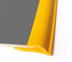 Tira de Borde de Alfombra de Piso Largo, Alfombra de Puerta a Piso de Madera, Tira de umbral, Tira de unión de Alfombra, Tira de transición Antideslizante cortable (Color: Amarillo, tamaño: