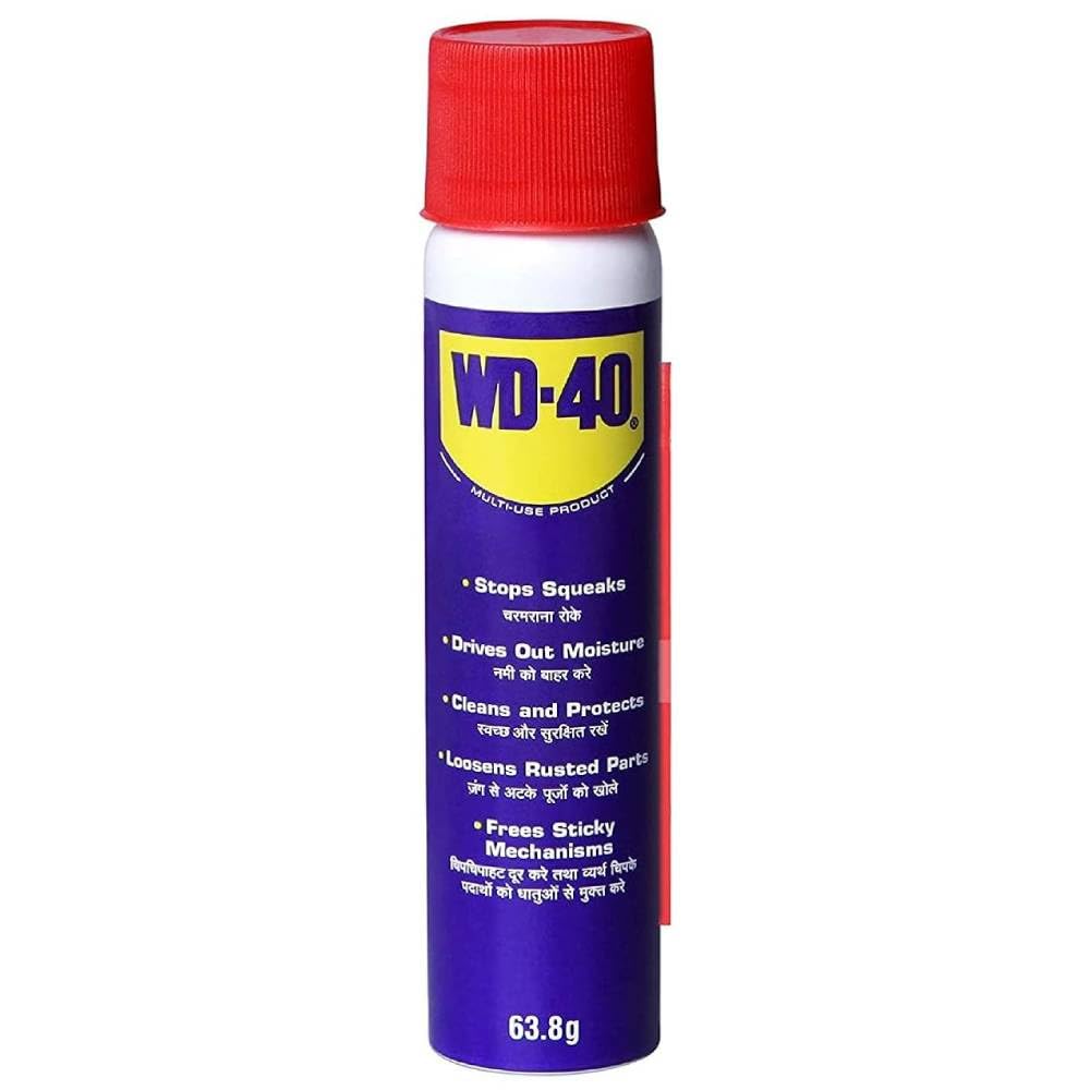 Gilhot® (WD)-40 Multi-Use Product Spray - 63.8g | Rust Remover, Lubricant & Degreaser for Home, Bike, Car, Tools, Hinges & More (Pack of 1)