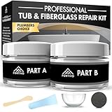 Tub Repair Kit White for Acrylic, Porcelain, Enamel & Fiberglass Tub Repair Kit for Sink, Shower & Countertop - Bathtub Refinishing Kit for Cracked Bathtub Scratches - Porcelain Repair Kit for Ceramic