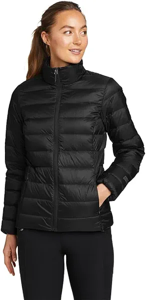 Eddie Bauer Women's CirrusLite Down Jacket, Black Recycled, Small
