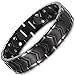 RainSo Herren Titanium Steel Schwarzes Magnetarmband, lindert Arthritis-Schmerzen. Käufer, die für professionelle Fitness-Männer geeignet sind, nennen es das beste Geschenk für den Vatertag.