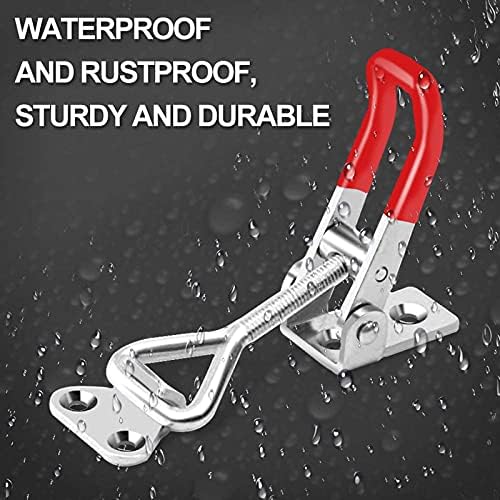 EVADOW 10 Pack Heavy Duty Adjustable Toggle Clamp, 360lbs Holding Capacity 4001 Style Quick Release Toggle Pull Latch Hasp Clamp for Door, Box Case Trunk, Smoker Lid