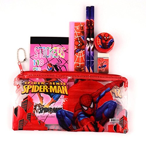 FASHION BOUTIK trousse spiderman + regle gomme et crayons rentrée scolaire