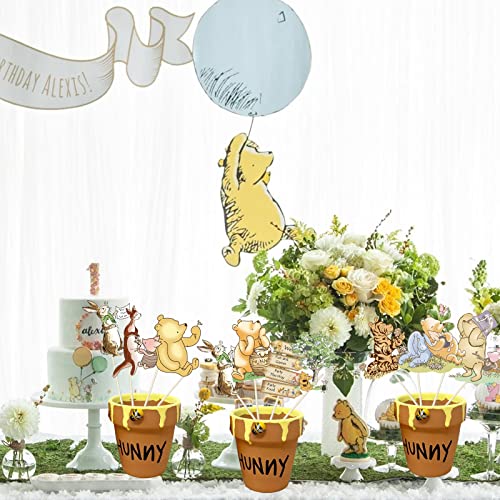 Winnie Table Centerpiece Sticks Decorations, Winnie Pooh Birthday Photo Props Kids Winnie Bear Table Sticks Decorations #TOP5