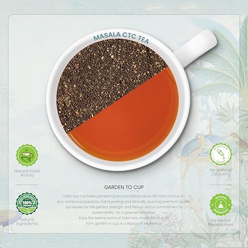 Image of Dabri Masala Tea Premium 16 Pyramid Dip Tea Bags|Premium Chai Patti Powder with Natural Spices|Natural & Aromatic Blend|Masala Kadak Chai|Boosts Immunity & Increases Energy Levels