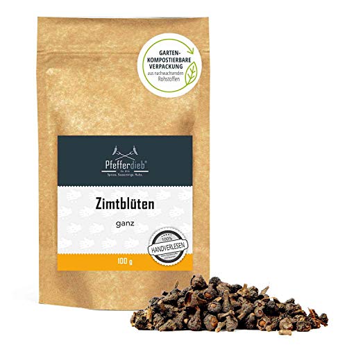 Zimtblüten ganz, Premium Qualität, ganze getrocknete Zimt Blüten handverlesen, 100g - Pfefferdieb® Cover