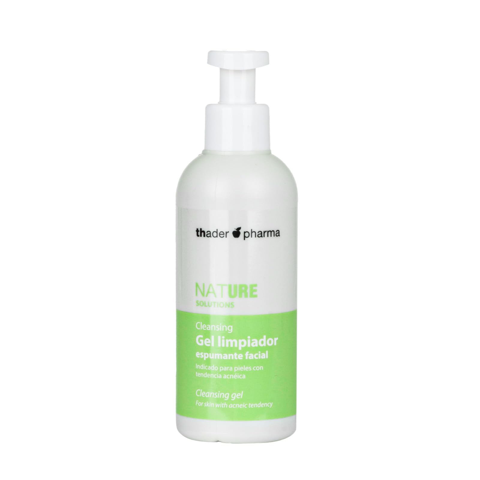 Thader Pharma Gel limpiador facial ideal para pieles con tendencia acnéica Cleansing Nature Solutions, 200 ml