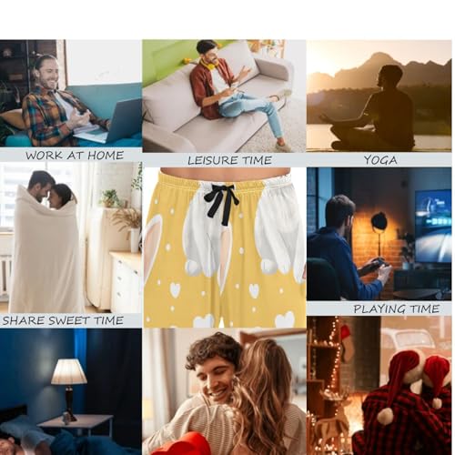 Men's Pajama Pants Bunny Yellow Rabbit PJ Lounge Pants Soft Men Pajama Bottoms4