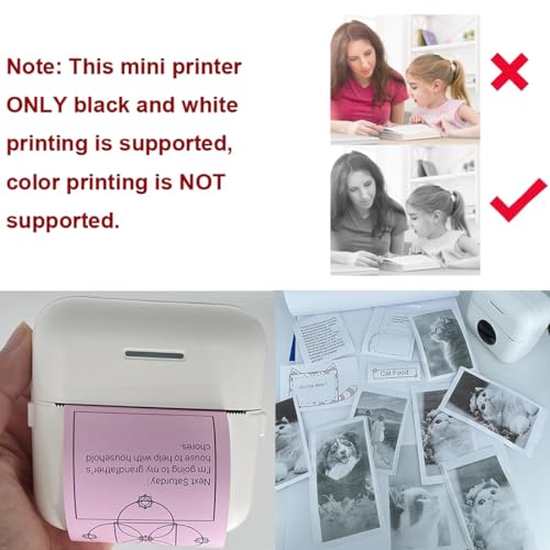 Image of AngelReally Mini Pocket Bluetooth Printer-Portable Thermal Printer for Journal /DIY Scrapbook /Travel /Notes /Lists /Label /Memo, Receipt Printer