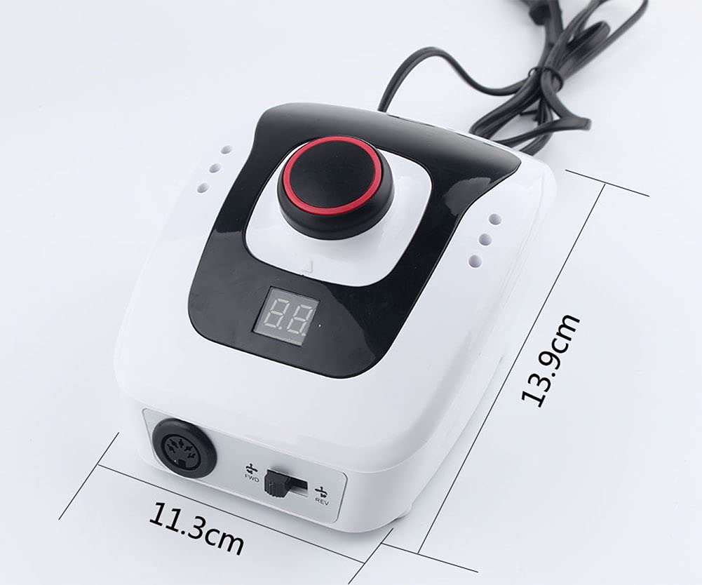 Trapano elettrico professionale per unghie 35000 giri/min per uso domestico in ser uso domestico in salone Lima per unghie elettrica Kit per manicure e pedicure Strumento a basso rumore e VI