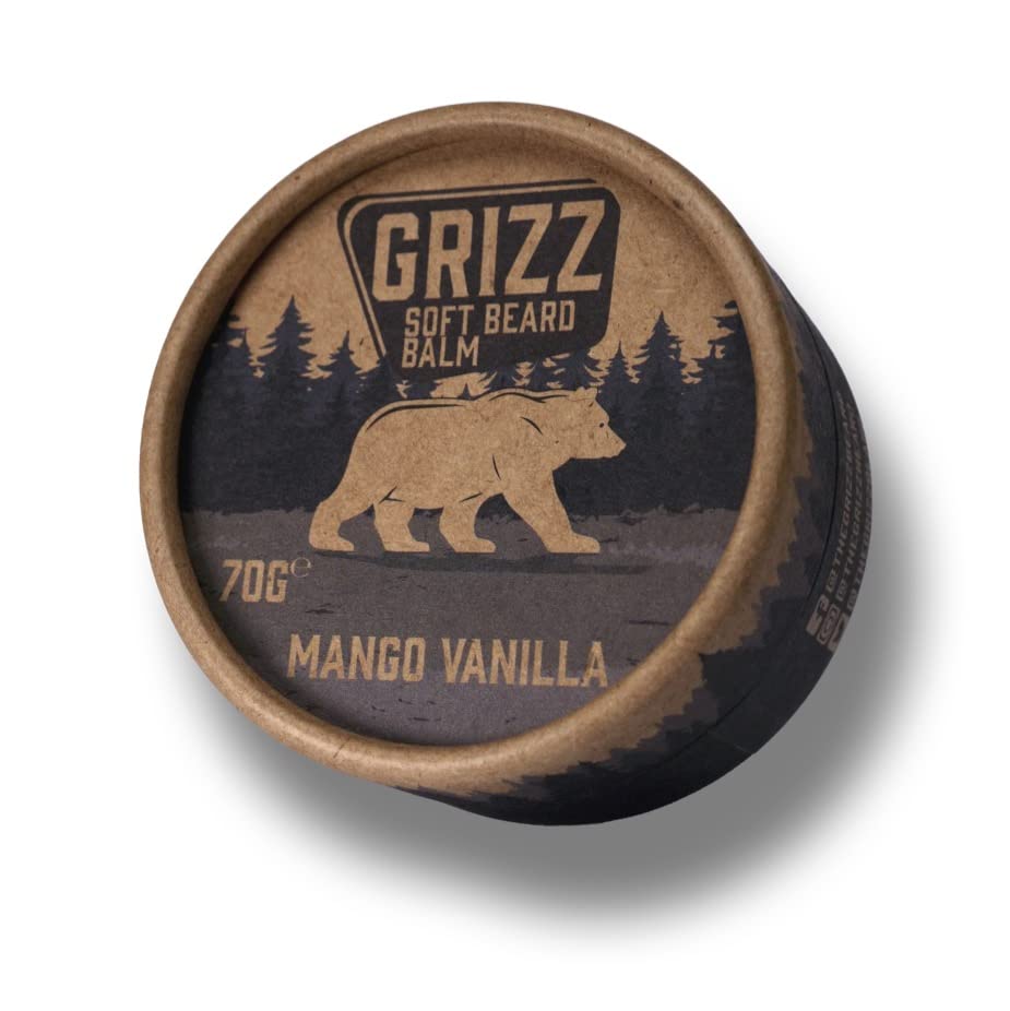 Soft Beard Balm | 70g | Beard Moisturiser | Beard Wax | Beard Cream | Shea Butter & Bees Wax | Jojoba Oil & Argan Oil | (Mango Vanilla)