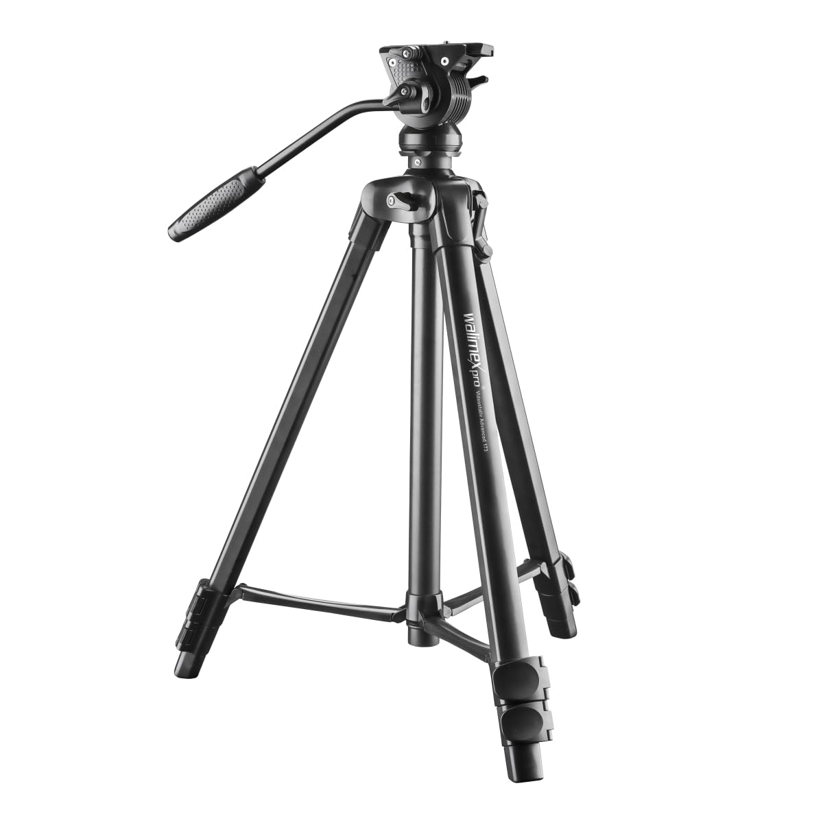 Statyw wideo Walimex pro z uchwytem na smartfon i torbą I Zaawansowany, 173 cm, lekki i stabilny I 2-kierunkowa głowica obrotowa z funkcją panoramy 360° i blokadą obrotu I do lustrzanek cyfrowych