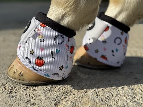 Image of 2520D Horse Bell Boots No-Turn Horse Bell Boots, Equine Ballistic Hoof Overreach Bell Boot, Pair