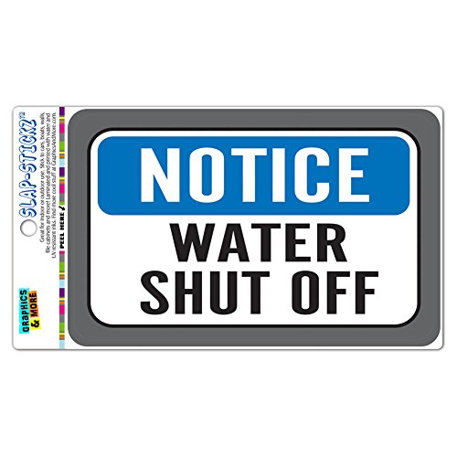 Up To 60% OFF Notice Water Shut Off Slap-STICKZ(TM) Premium Laminated Sticker Sign Black Friday 🔥 Notice Water Shut Off Slap-STICKZ(TM) Premium Laminated Sticker Sign
