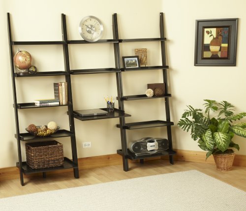 Image of Convenience Concepts American Heritage Ladder Desk, Black