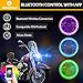 RGB Halo Headlight for 2014-2023+ Street Glide, Plug and play LED Headlight for Road King, Street Glide, Fatboy, Soft tail.Cellphone APP Controlled Muticolor RGB Angel Eye