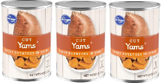 Cut Sweet Potato Yams in Syrup (3 Cans, 15 oz. each)