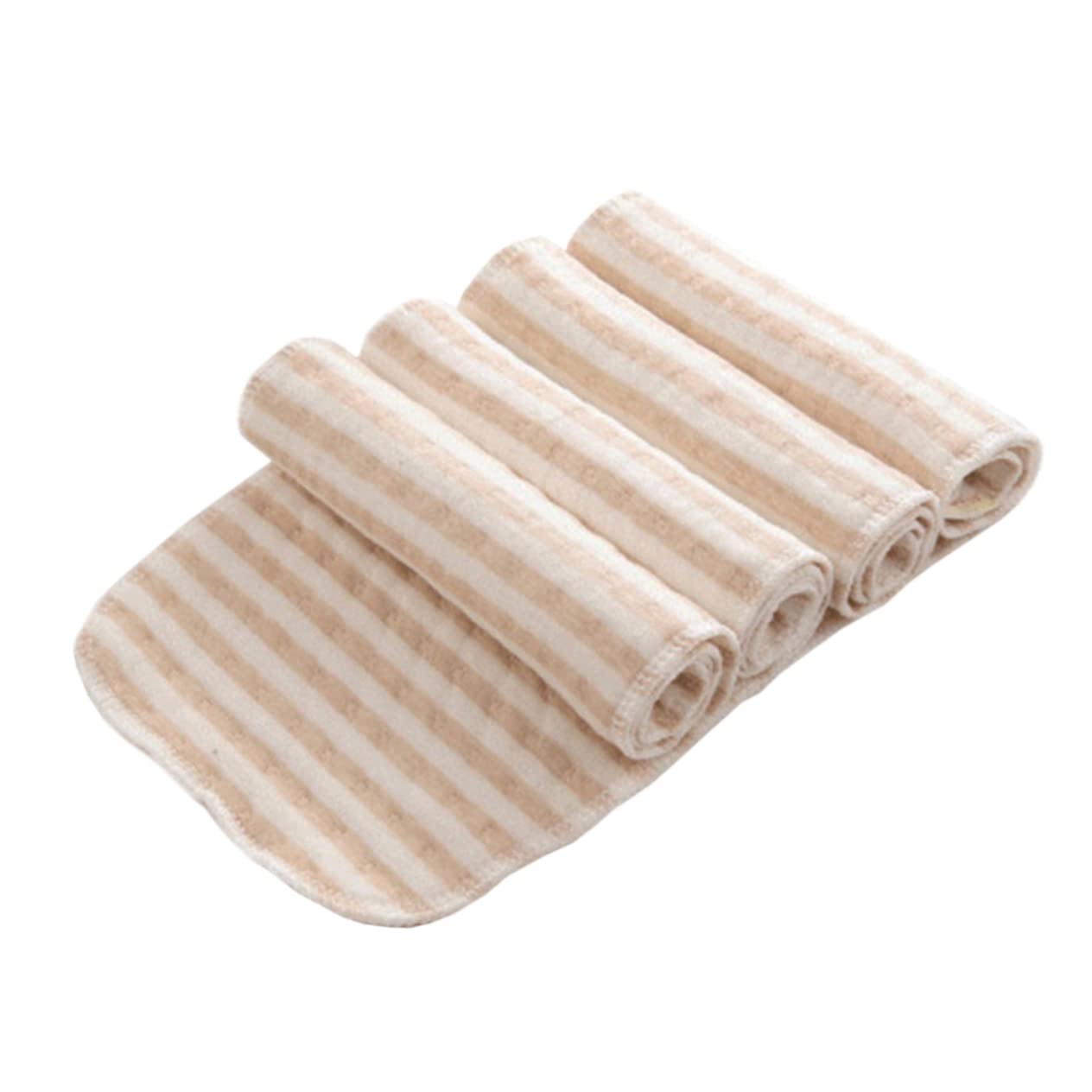 VICASKY Lot de 4 Doublures de Couches Lavables Bébé, Inserts Absorbants Anti-fuites, Tissu Doux 100% Coton, Usage Nuit et Jour, Protection Peau Sensible, Réutilisables pour -né