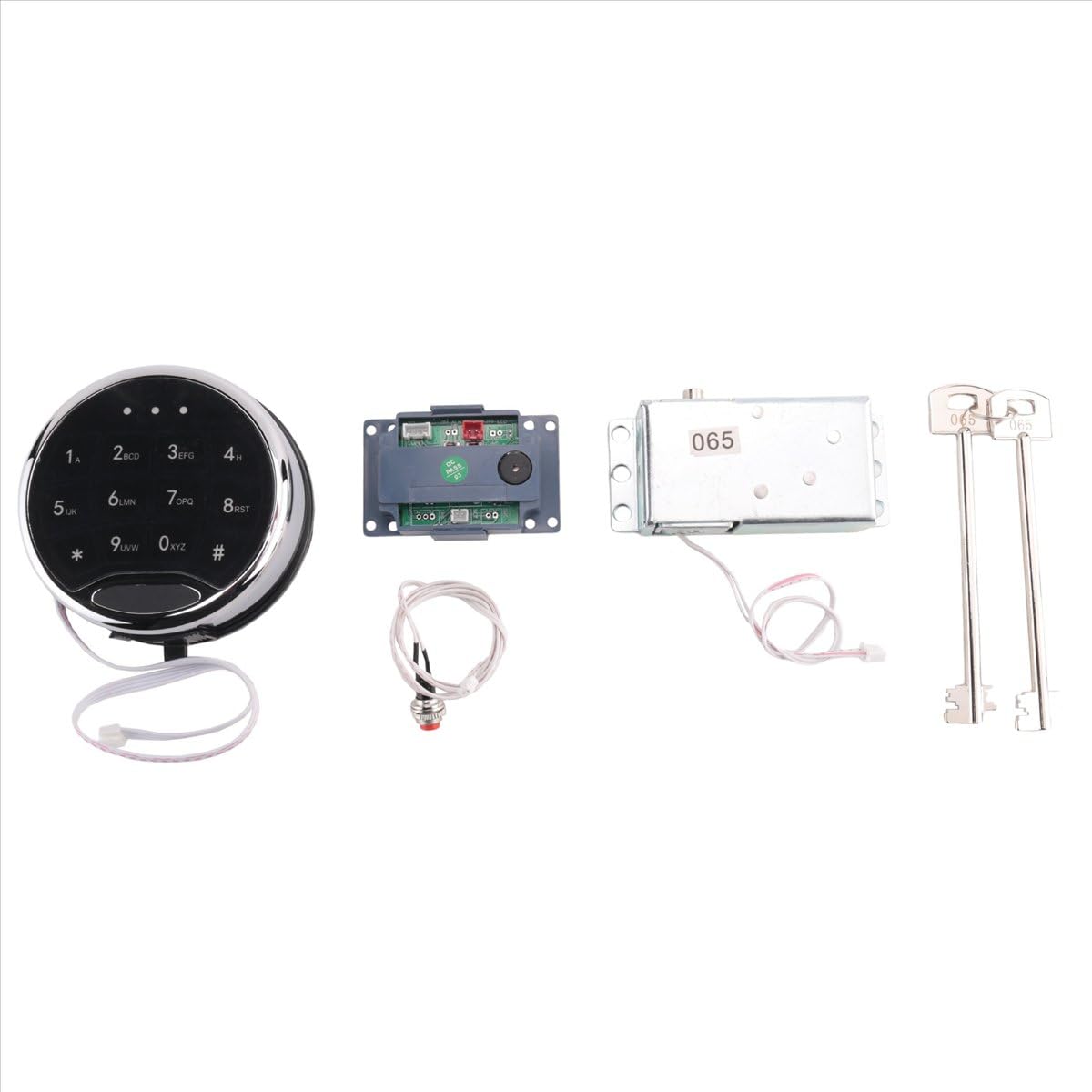 Sankaka Safe Lock Replacement Electronic Kit Touch Pad/Keypad with Solenoid 2 Override Keys