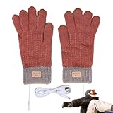 Guantes de pantalla táctil con calefacción - Guantes de invierno para escribir, guantes térmicos cálidos para clima frío | Guantes de pantalla táctil para escritura con calor, guantes de pantalla