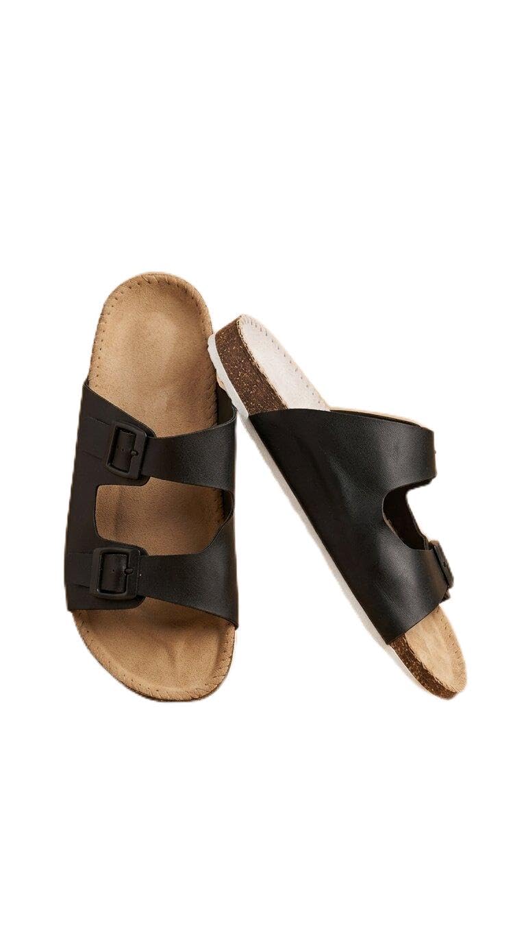 Double Buckle Slide Sandals for Adults-image-21