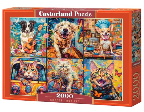 CASTORLAND Puzzle de 2000 pièces, Choisissez Votre Animal de Compagnie, Puzzle Animal, Puzzle Adulte, Castorland