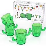 Cactus Shot Glasses Set of 6, Funny Cactus Plastic Shot Glasses 2oz, Cactus Cups/Cute Shot Glasses/Tequila Glasses for Final Fiesta Bachelorette Party, Cinco De Mayo Party