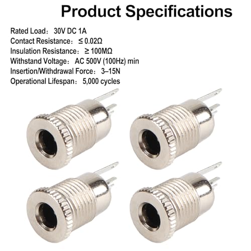 10PCS 5.5 * 2.1mm DC Power Jack hembra metálico miniatura 5