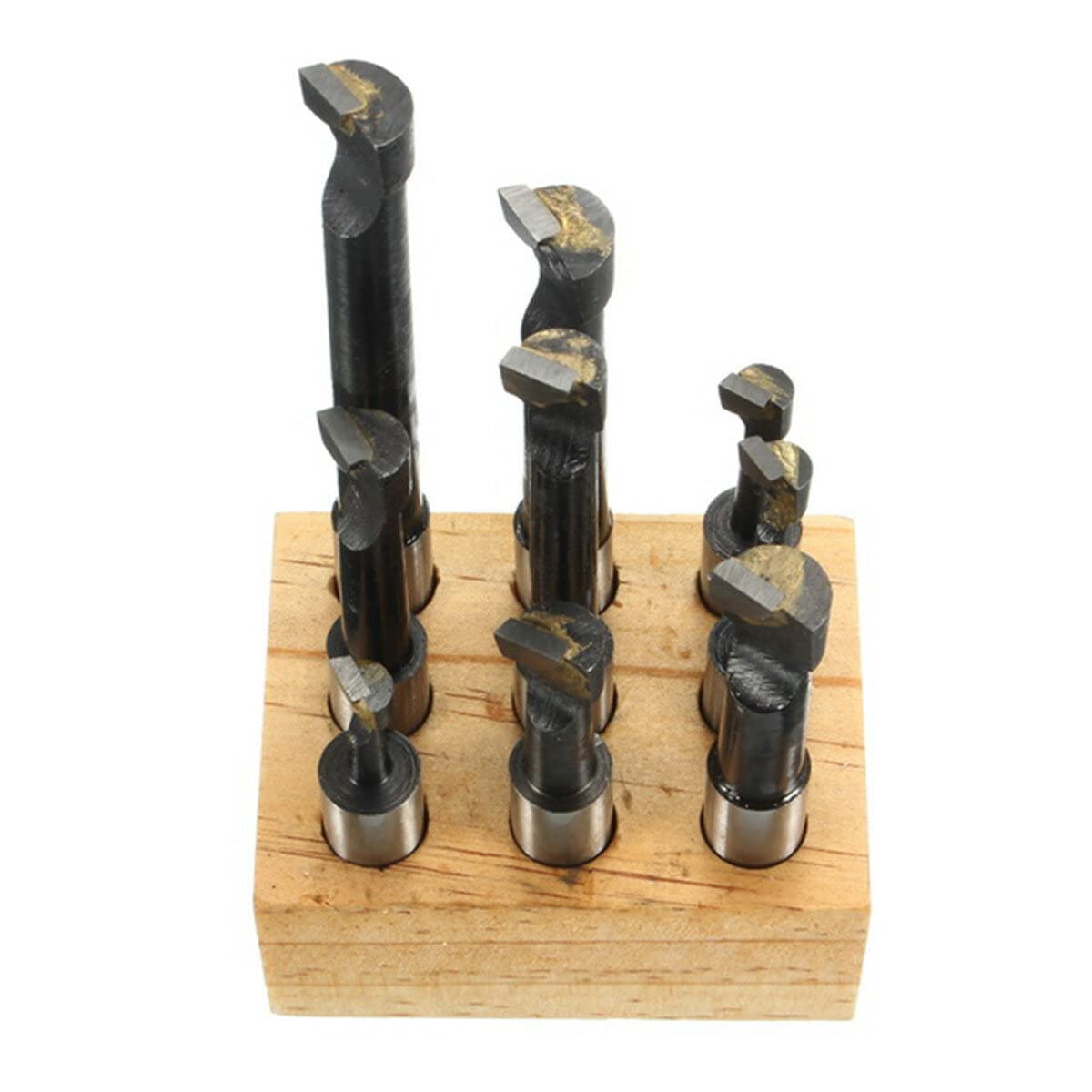 Lot de 9 tiges d'alésage de 12 mm avec pointe en carbure de tungstène