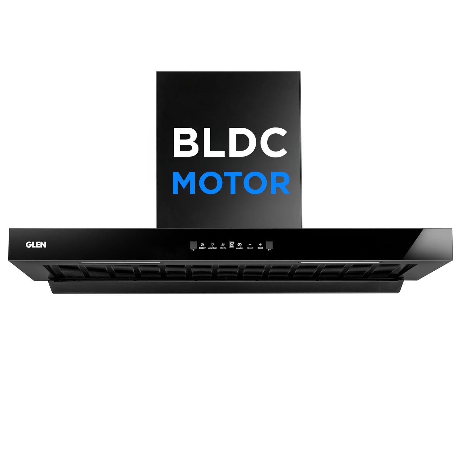 Glen hood Selena BLDC Kitchen Chimney 90cm|1400m³/hr Suction Capacity | T-Shape Filterless Chimney|BLDC Motor|Intelligent Auto Clean|Touch & Gesture Control|1-Year Comprehensive Warranty &7-Year Motor