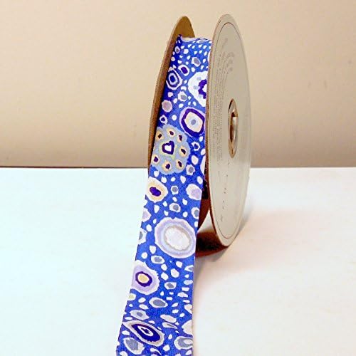 Kaffe Fassett Roman Glass Blue 1 1/8" Single Fold Cotton Bias Binding 12 Yds